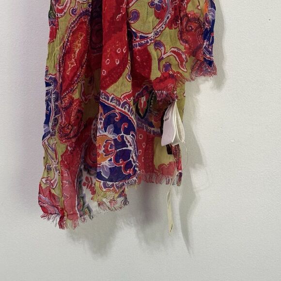 Tommy Bahama Corino Paisley Scarf Designer Thin Accessory Colorful Rectangle NEW - Picture 3 of 7